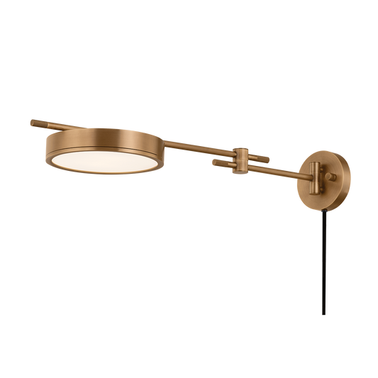 Thatcher Plug-In Sconce - 1-Light - Patina Brass - Troy Lighting PTL1705-PBR