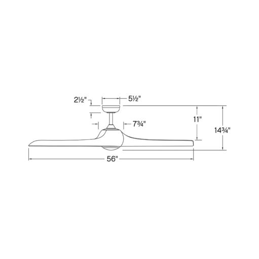 Tiburon 56" Smart Fan - Matte Black by Hinkley Lighting