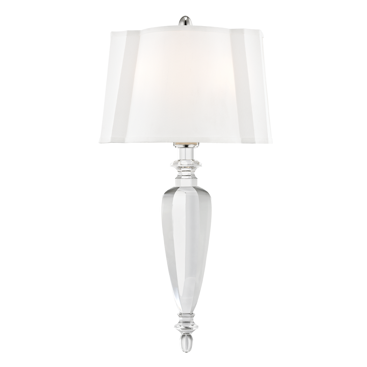 Tipton Wall Sconce - Faux Silk Shade - Polished Nickel by Hudson Valley Lighting