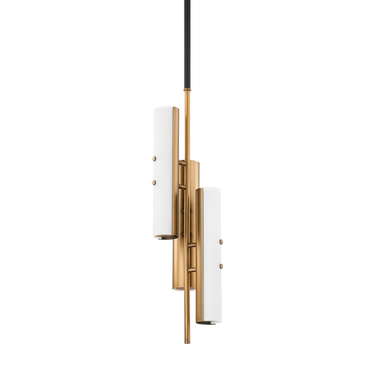 Titus Pendant - 3-Light - Patina Brass - Troy Lighting F3208-PBR/SBK
