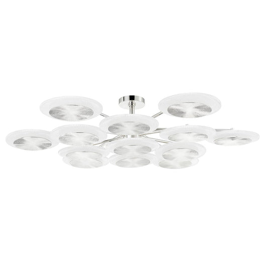 Topaz Large Semi Flush Ceiling Light - Polished Nickel by Corbett Lighting