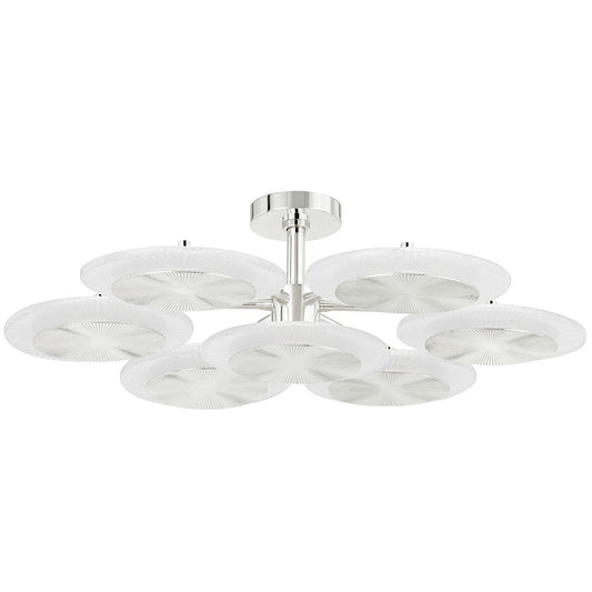 Topaz Semi Flush Ceiling Light - Polished Nickel by Corbett Lighting