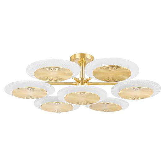 Topaz Semi Flush Ceiling Light - Vintage Polished Brass by Corbett Lighting