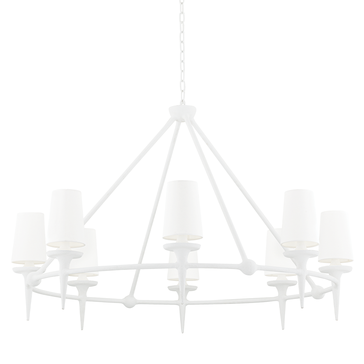Torch Chandelier - White Plaster by Hudson Valley Lighting