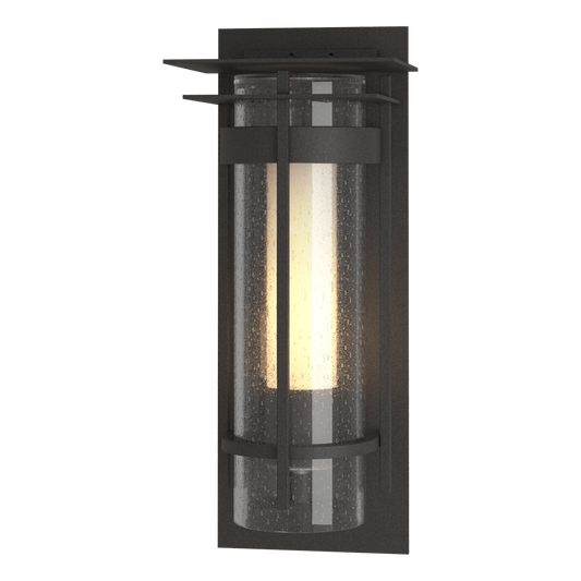 Torch Small Outdoor Sconce with Top Plate - Natural Iron by Hubbardton Forge
