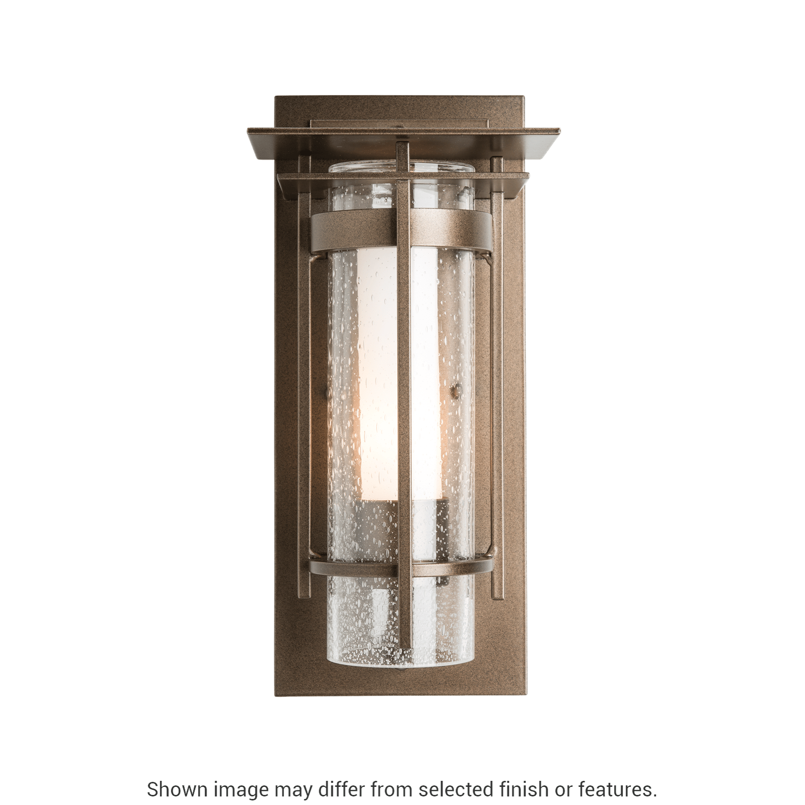 Torch Small Outdoor Sconce with Top Plate - White by Hubbardton Forge