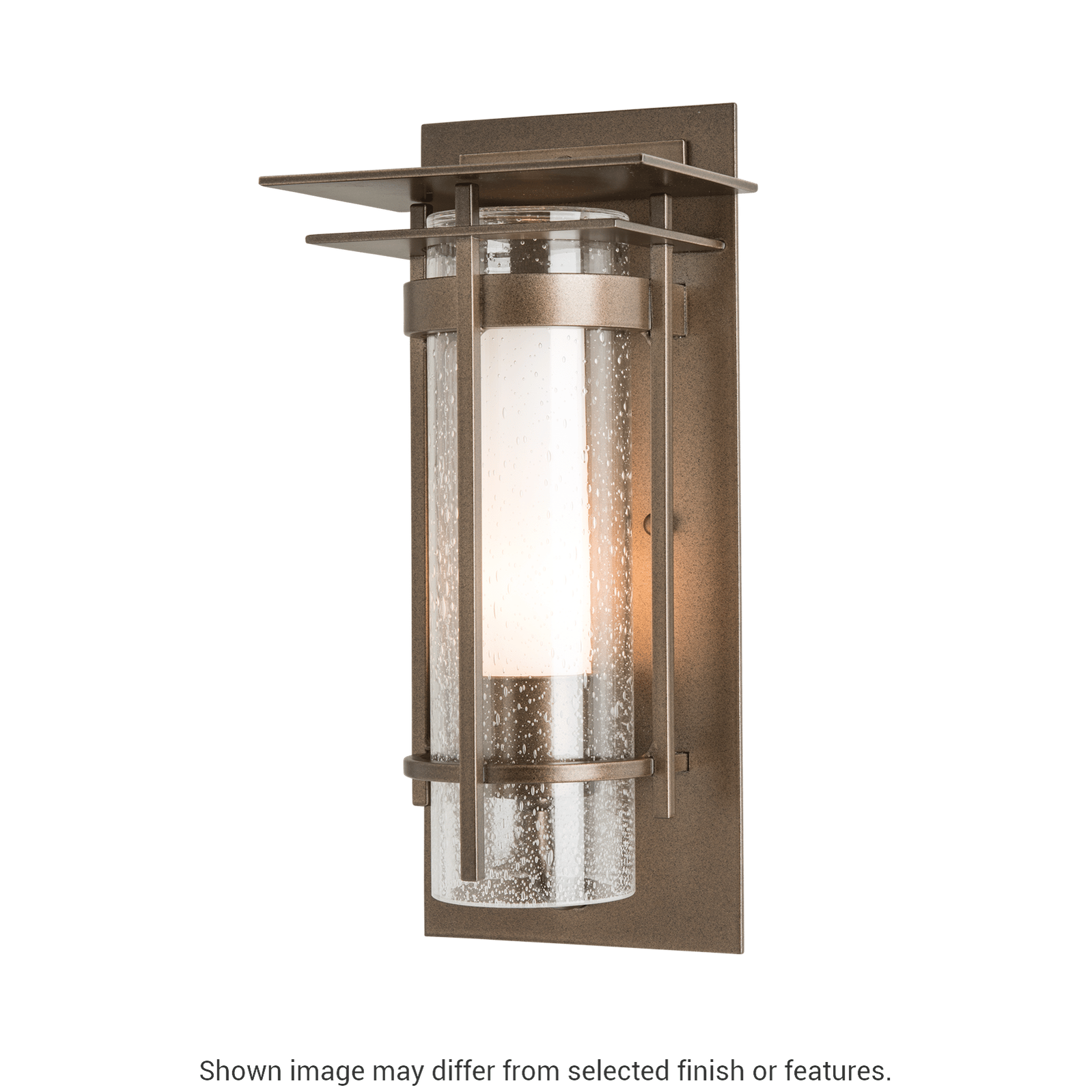 Torch Small Outdoor Sconce with Top Plate - White by Hubbardton Forge
