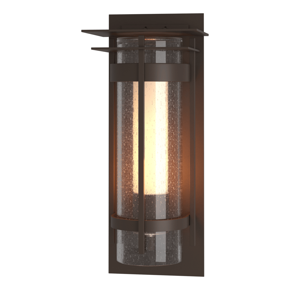 Torch with Top Plate Large Outdoor Sconce - Coastal Bronze by Hubbardton Forge