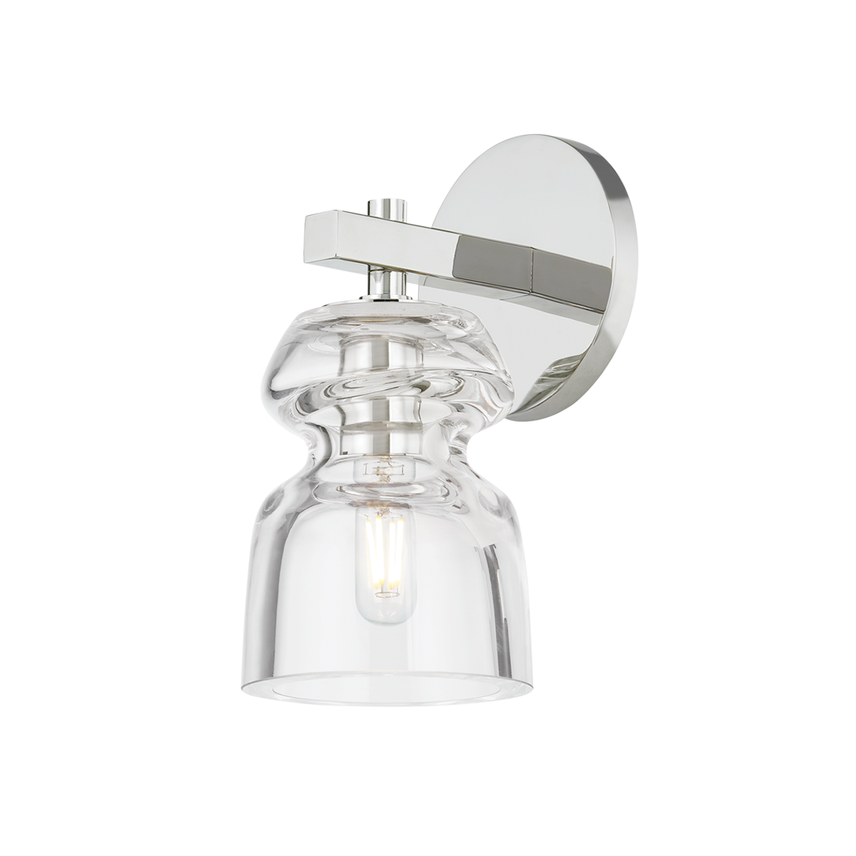 Trey Wall Sconce - 1-Light - Polished Nickel - Troy Lighting B1109-PN