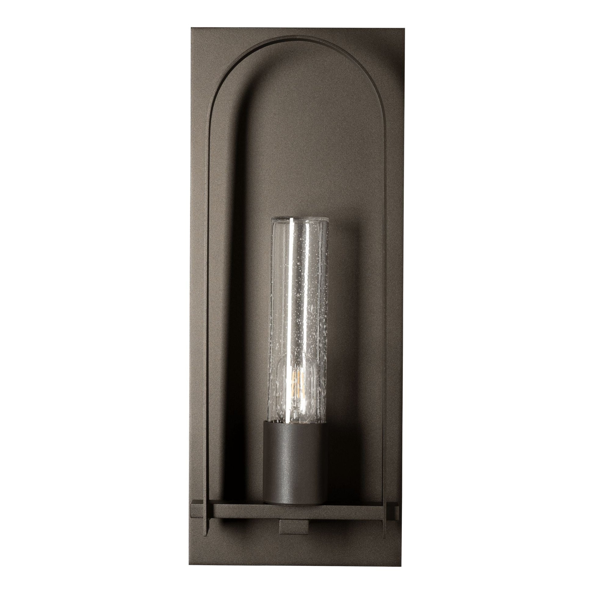 Triomphe Medium Outdoor Sconce - Oil Rubbed Bronze - Clear Seeded Glass by Hubbardton Forge