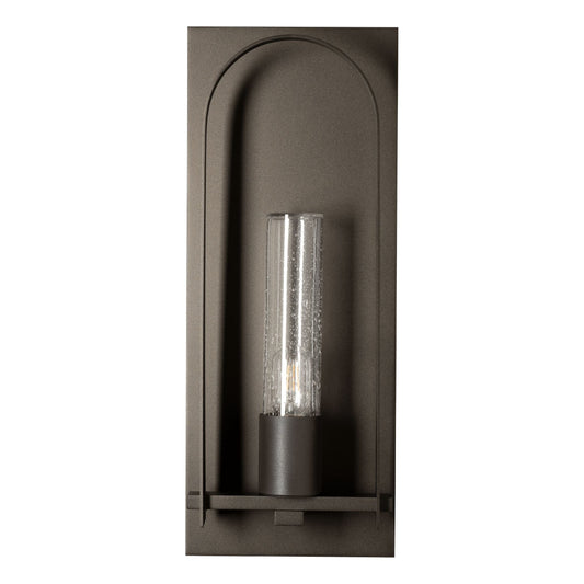 Triomphe Medium Outdoor Sconce - Oil Rubbed Bronze - Clear Seeded Glass by Hubbardton Forge