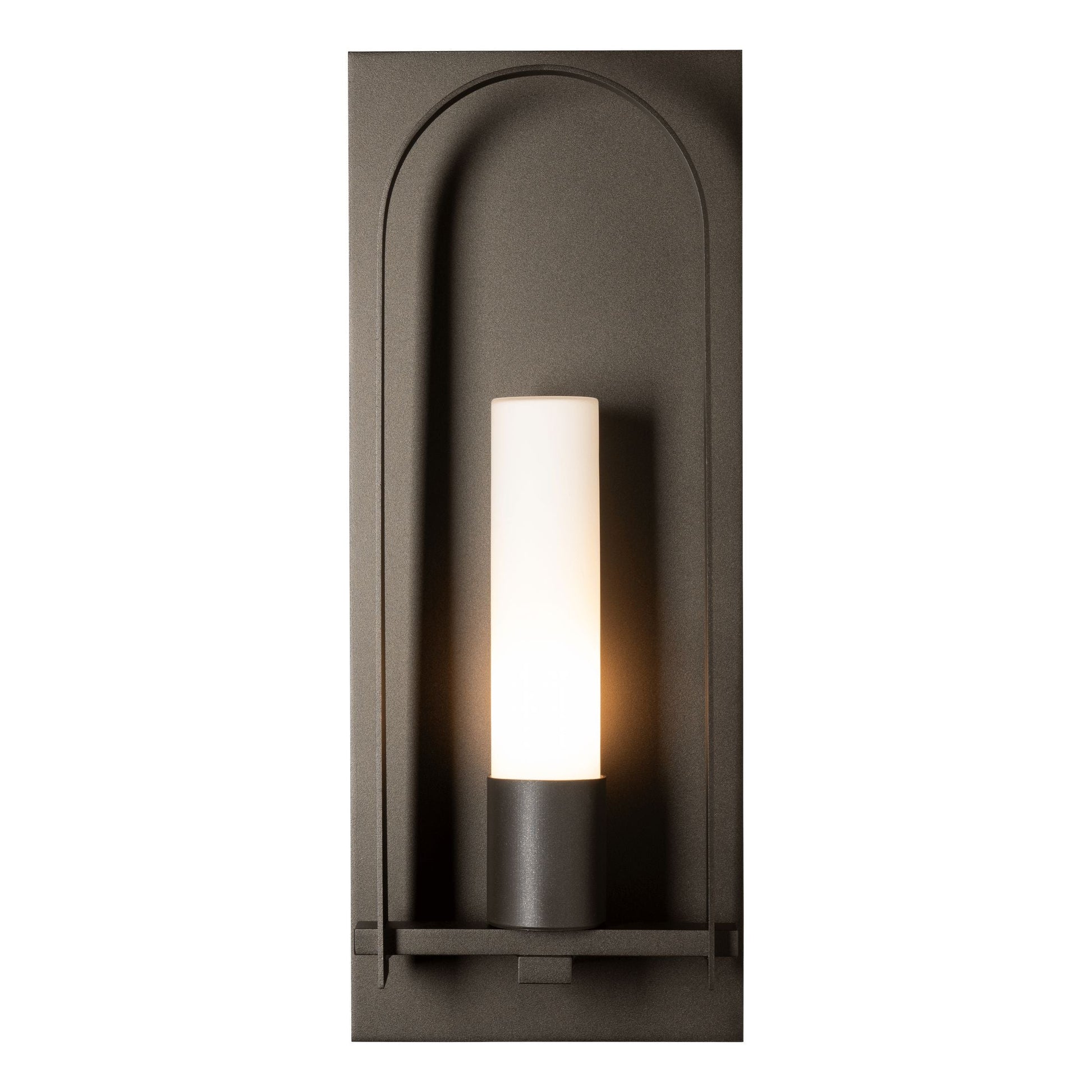 Triomphe Medium Outdoor Sconce - Oil Rubbed Bronze - Opal Glass by Hubbardton Forge