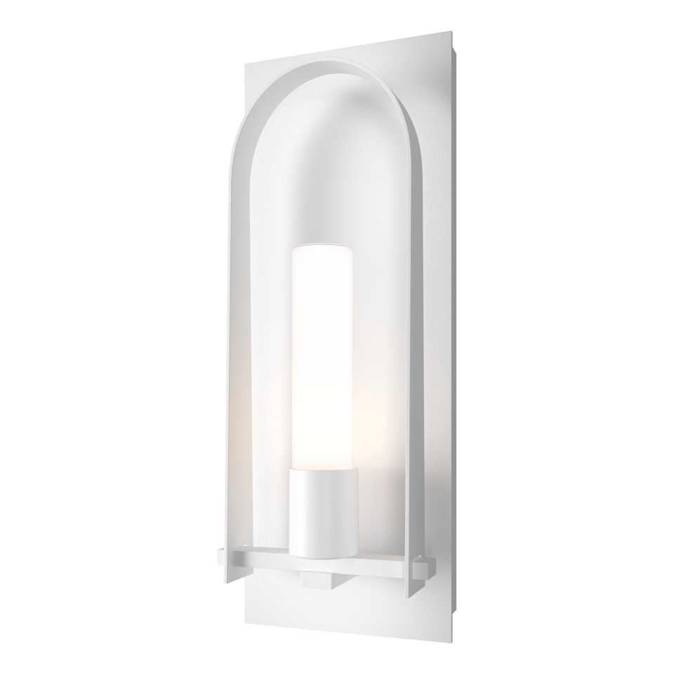 Triomphe Medium Outdoor Sconce - White - Opal Glass by Hubbardton Forge