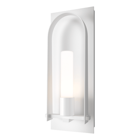 Triomphe Medium Outdoor Sconce - White - Opal Glass by Hubbardton Forge