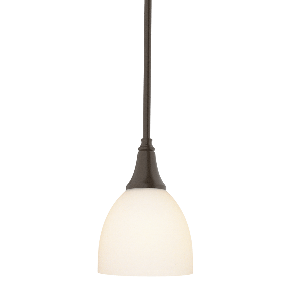 Trumpet Mini Pendant - Bronze - Opal Glass by Hubbardton Forge