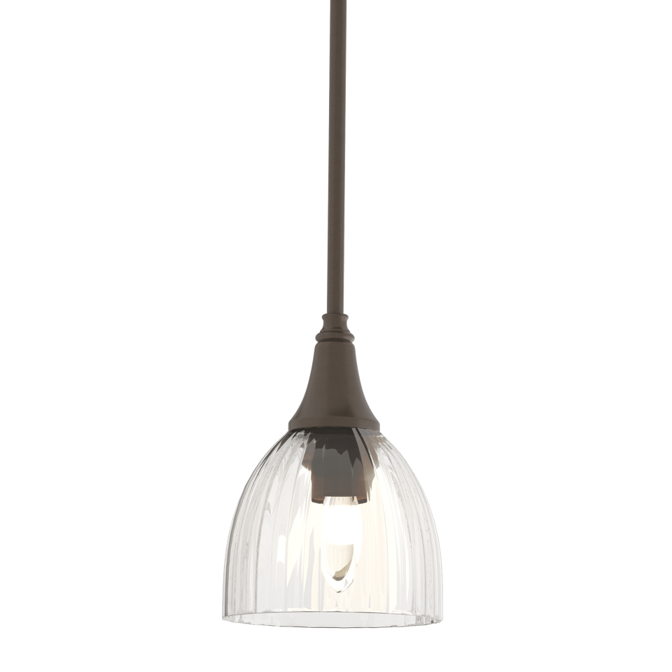 Trumpet Mini Pendant - Bronze - Water Glass by Hubbardton Forge