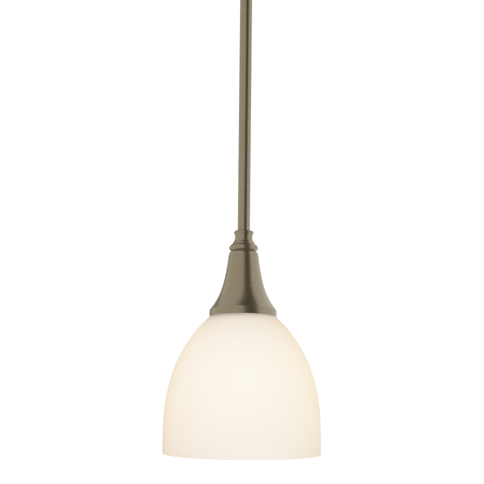 Trumpet Mini Pendant - Soft Gold - Opal Glass by Hubbardton Forge