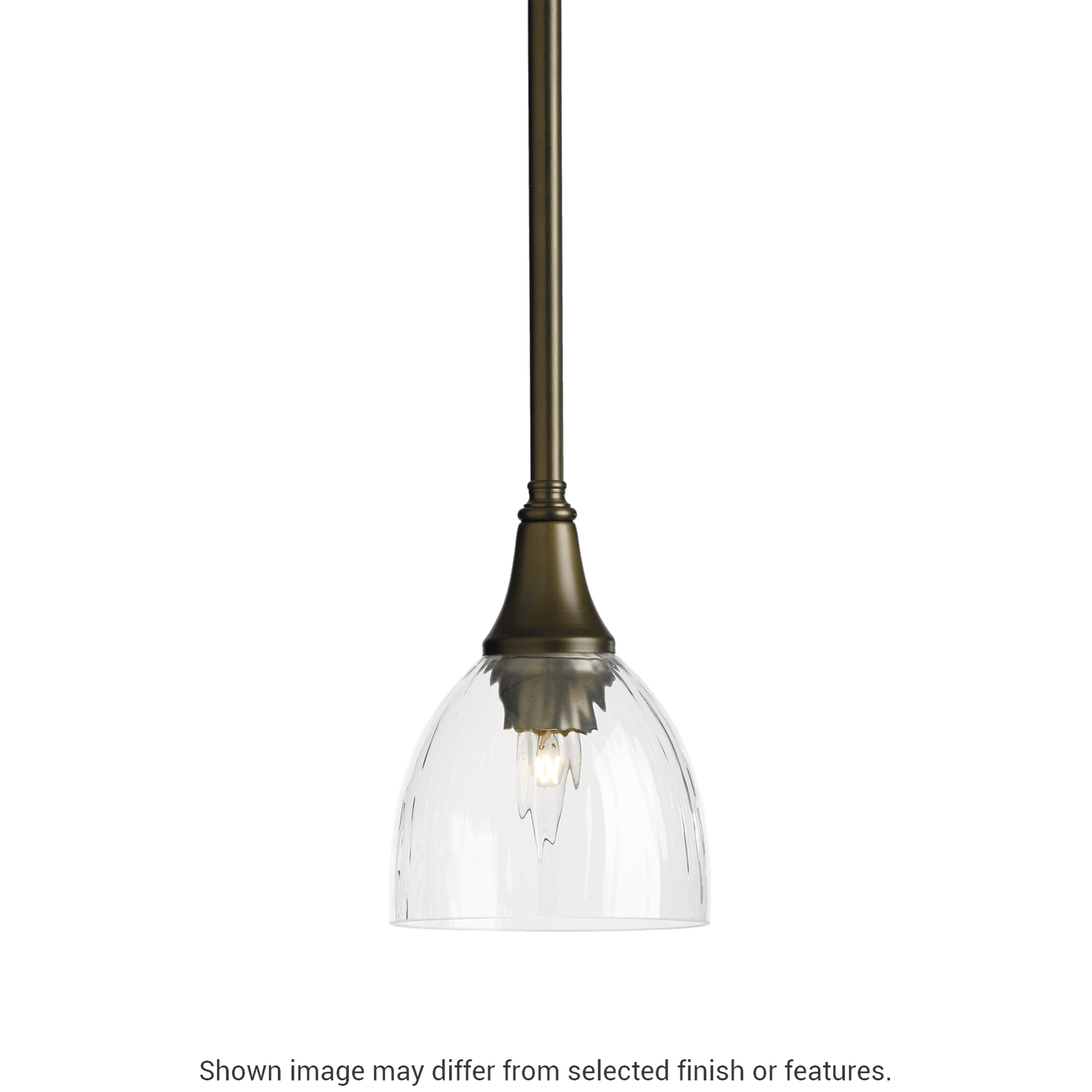 Trumpet Mini Pendant - White - Water Glass by Hubbardton Forge