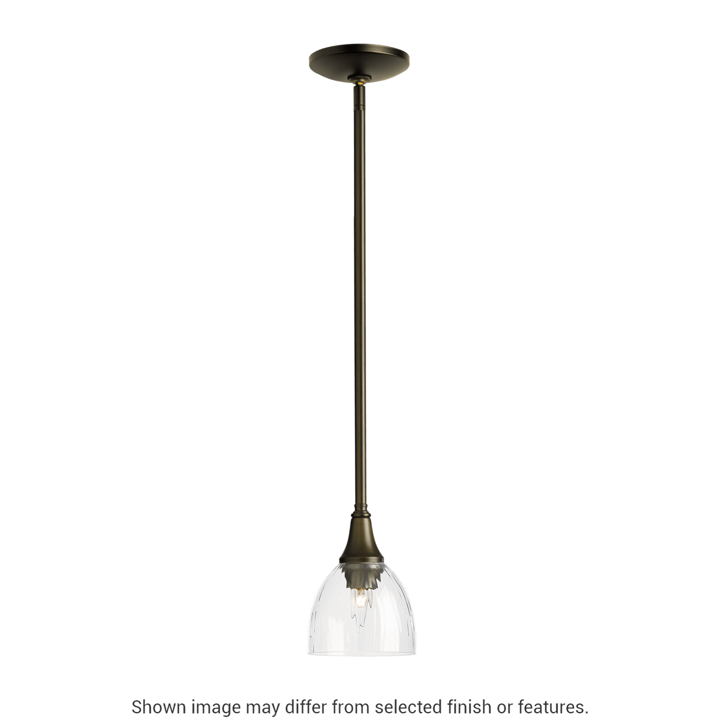 Trumpet Mini Pendant - White - Water Glass by Hubbardton Forge