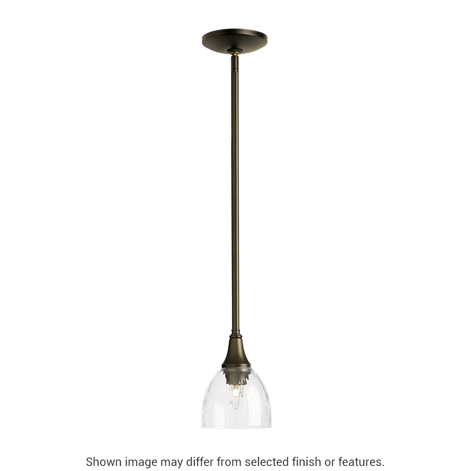 Trumpet Mini Pendant - White - Water Glass by Hubbardton Forge