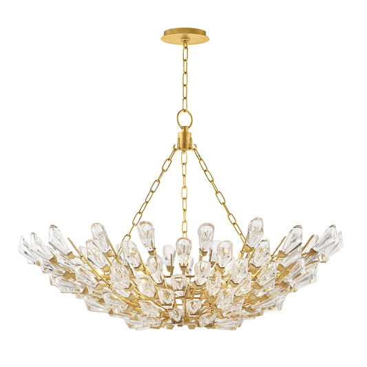 Tulip Chandelier - 12-Light - Gold Leaf by Hudson Valley Lighting
