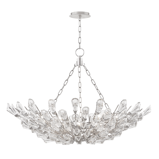Tulip Chandelier - 12-Light - Silver Leaf by Hudson Valley Lighting