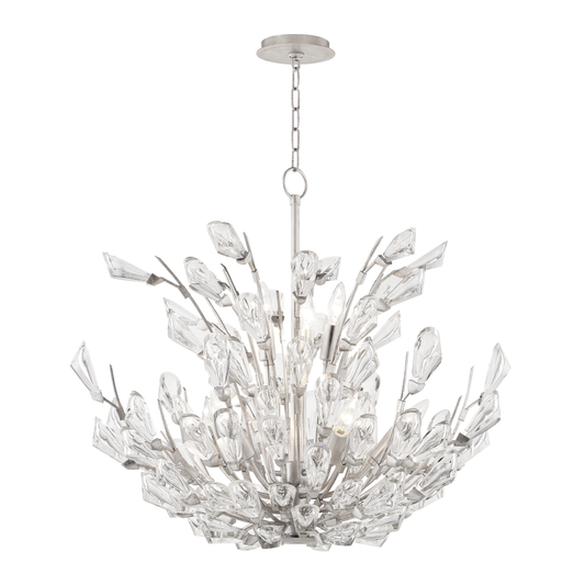 Tulip Chandelier - 9-Light - Silver Leaf by Hudson Valley Lighting