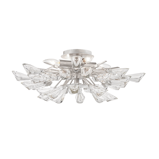 Tulip Semi Flush - Silver Leaf by Hudson Valley Lighting