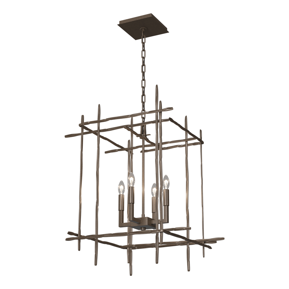 Tura 4-Light Medium Chandelier - Bronze by Hubbardton Forge