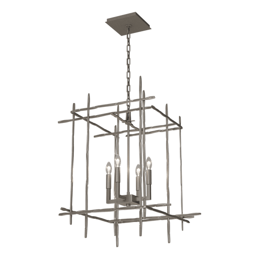 Tura 4-Light Medium Chandelier - Dark Smoke by Hubbardton Forge
