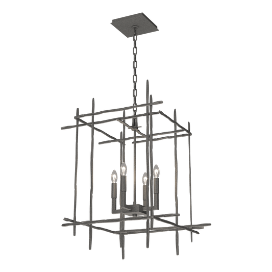 Tura 4-Light Medium Chandelier - Natural Iron by Hubbardton Forge