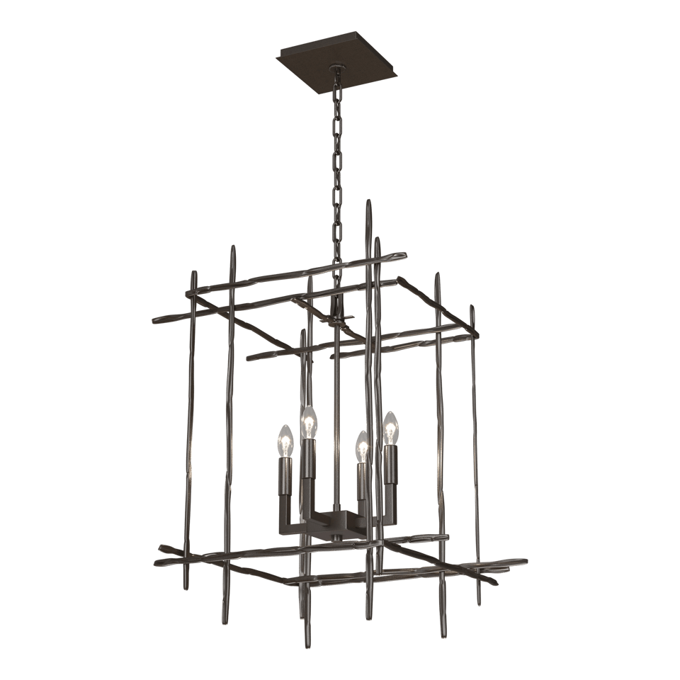 Tura 4-Light Medium Chandelier - Oil Rubbed Bronze by Hubbardton Forge
