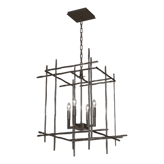 Tura 4-Light Medium Chandelier - Oil Rubbed Bronze by Hubbardton Forge