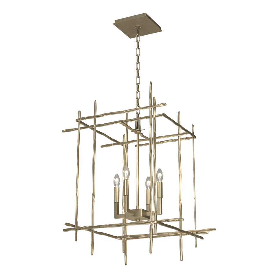 Tura 4-Light Medium Chandelier - Soft Gold by Hubbardton Forge