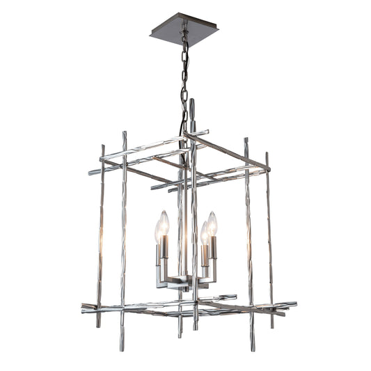 Tura 4-Light Medium Chandelier - Sterling by Hubbardton Forge
