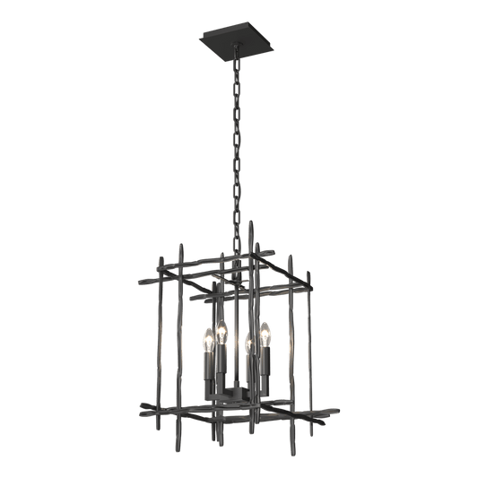 Tura 4-Light Small Chandelier - Black by Hubbardton Forge