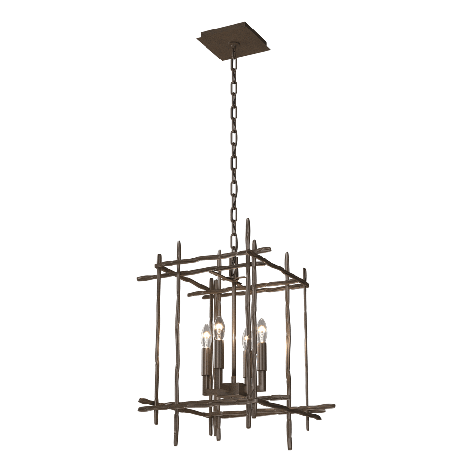 Tura 4-Light Small Chandelier - Bronze by Hubbardton Forge
