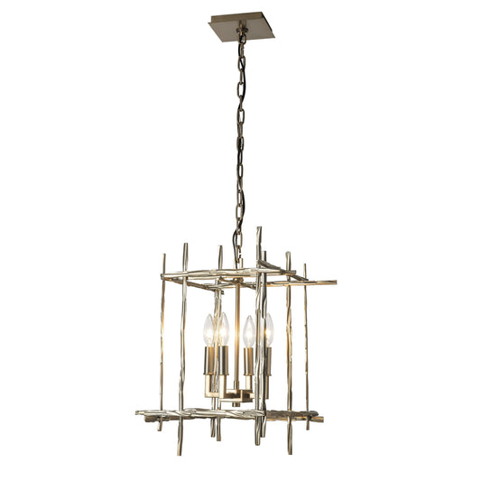 Tura 4-Light Small Chandelier - Modern Brass by Hubbardton Forge