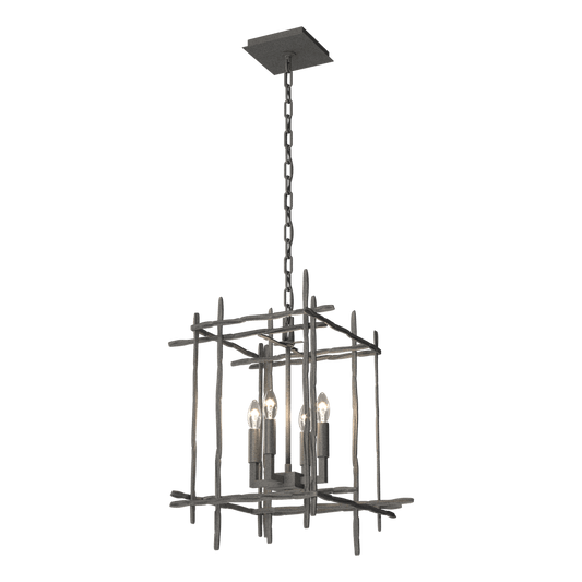 Tura 4-Light Small Chandelier - Natural Iron by Hubbardton Forge