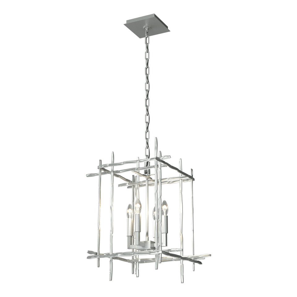 Tura 4-Light Small Chandelier - Vintage Platinum by Hubbardton Forge