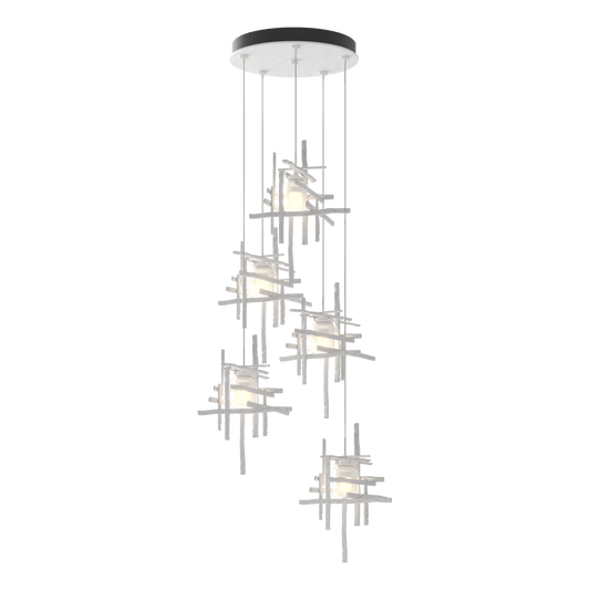 Tura 5-Light Frosted Glass Pendant - White by Hubbardton Forge