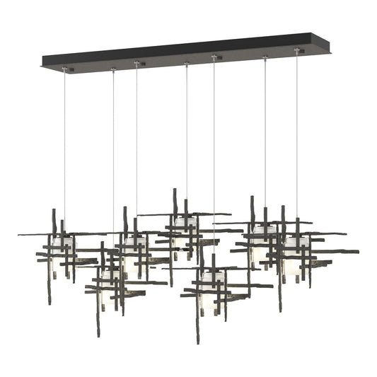 Tura 7-Light Frosted Glass Pendant - Natural Iron by Hubbardton Forge