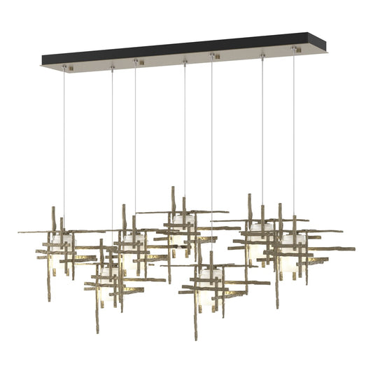 Tura 7-Light Frosted Glass Pendant - Soft Gold by Hubbardton Forge