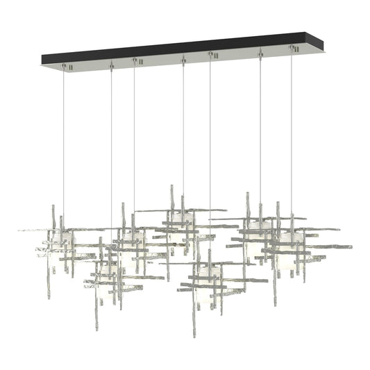 Tura 7-Light Frosted Glass Pendant - Sterling by Hubbardton Forge