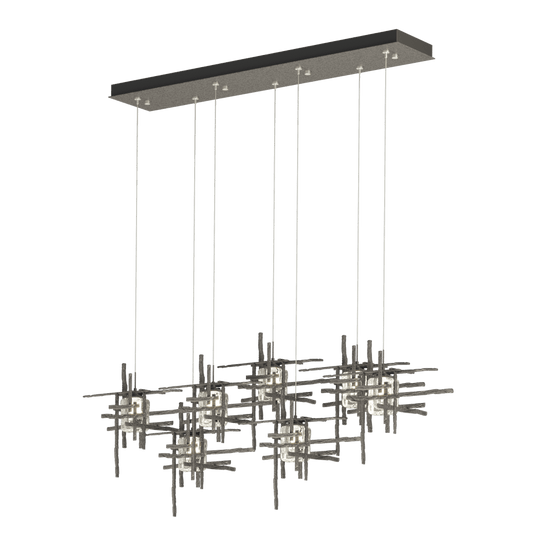 Tura 7-Light Seeded Glass Pendant - Natural Iron by Hubbardton Forge