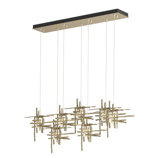 Tura 7-Light Seeded Glass Pendant - Soft Gold by Hubbardton Forge