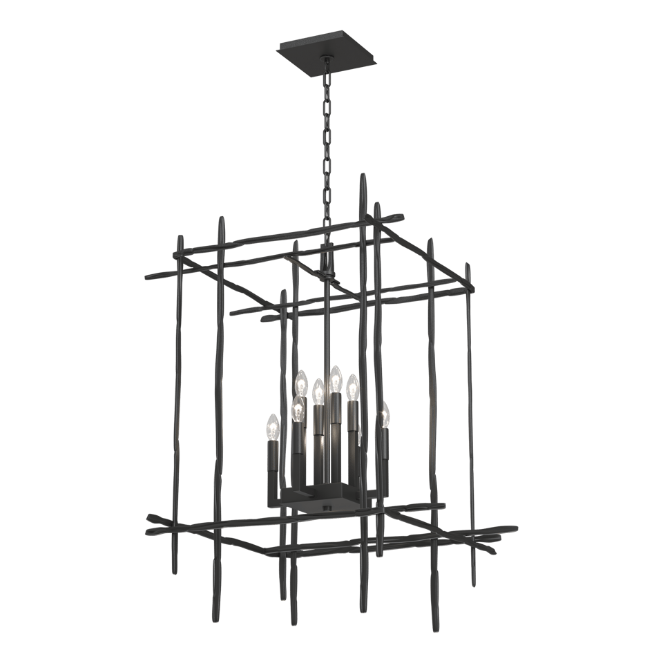 Tura 8-Light Large Chandelier - Black by Hubbardton Forge