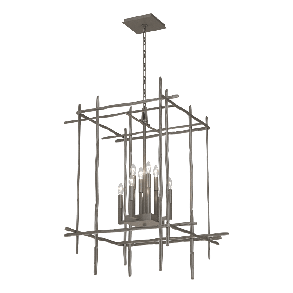 Tura 8-Light Large Chandelier - Dark Smoke by Hubbardton Forge