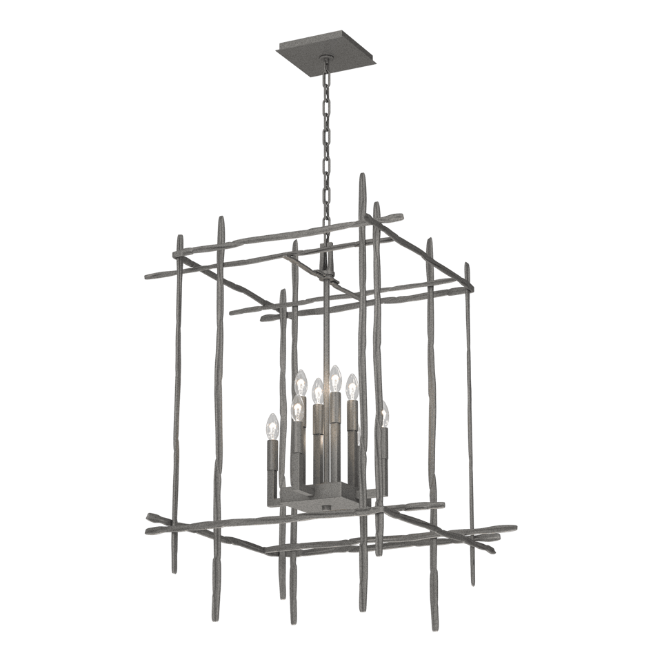 Tura 8-Light Large Chandelier - Natural Iron by Hubbardton Forge