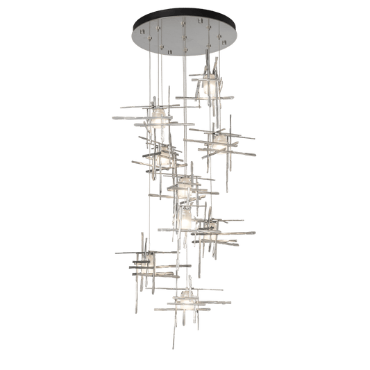 Tura 9-Light Frosted Glass Pendant - Sterling by Hubbardton Forge